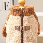 Back Closure Dog Jacket Stylish Winter Coat Warm Zip Up Puppy Outdoor Wear