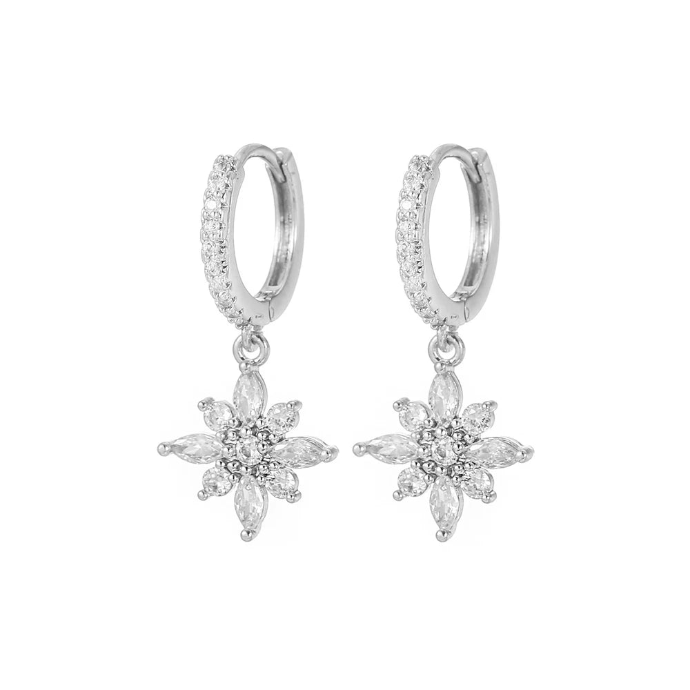2PCS Gold Colour Star Dangle Earrings Luxury Star Pendientes y2k Jewelry