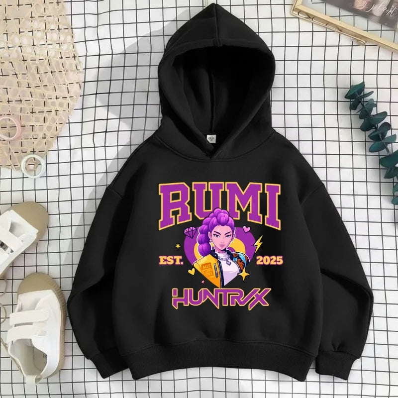 K-pop Girls Casual Long Sleeve Hooded Sweatshirt Breathable Sport Pullover