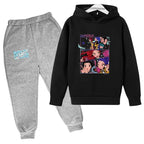 Kids Kpop Demon Hunters Tracksuit Hoodie & Pants Set 2-13 Years Casual Outfit