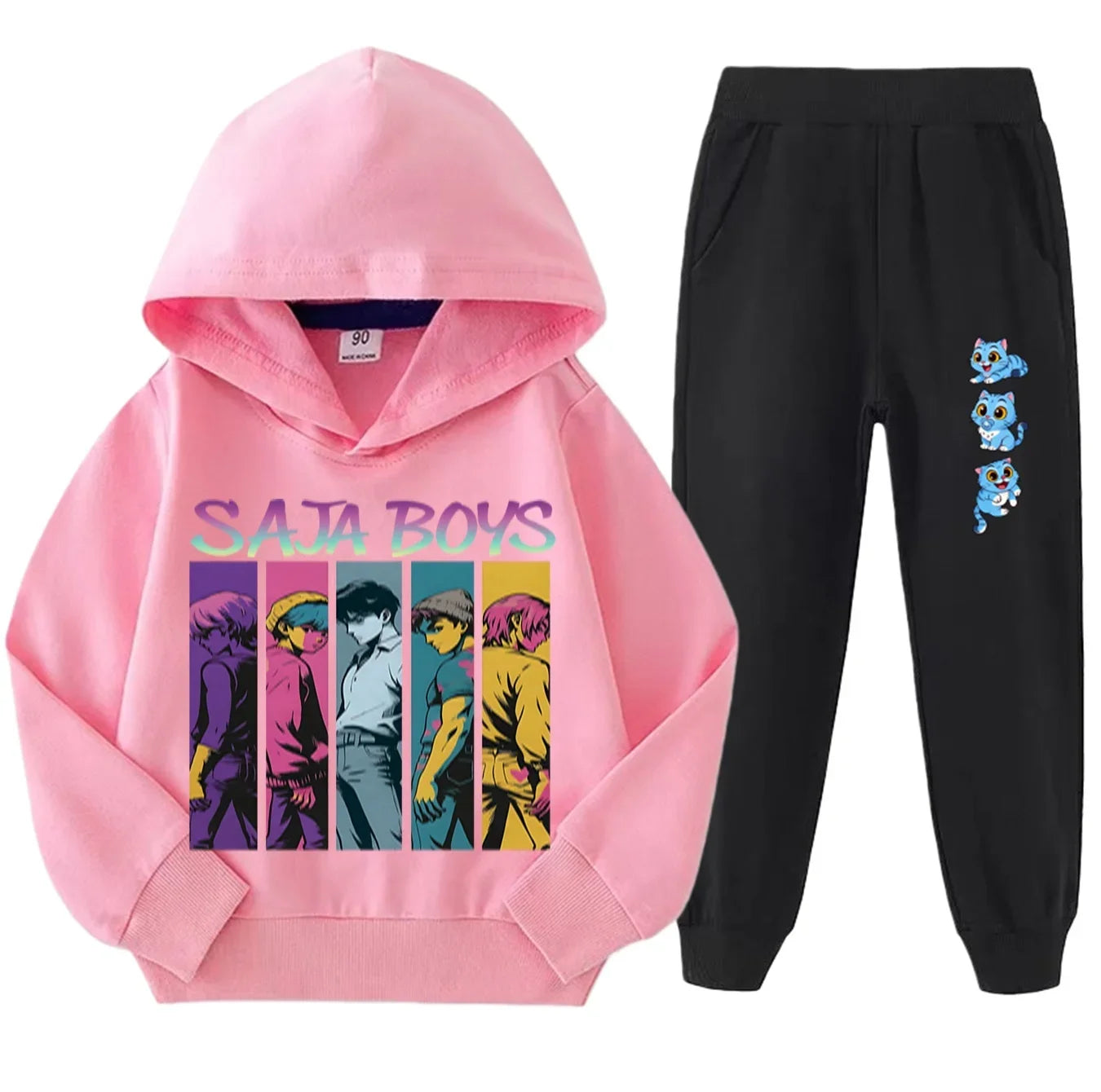 Girls Kpop Demon Hunters Athleisure Wear Hunter Witch Squad Hoodie Leggings