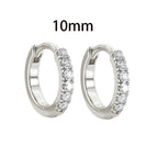 2022 New Stainless Steel Minimal Hoop Earrings Cubic Zirconia