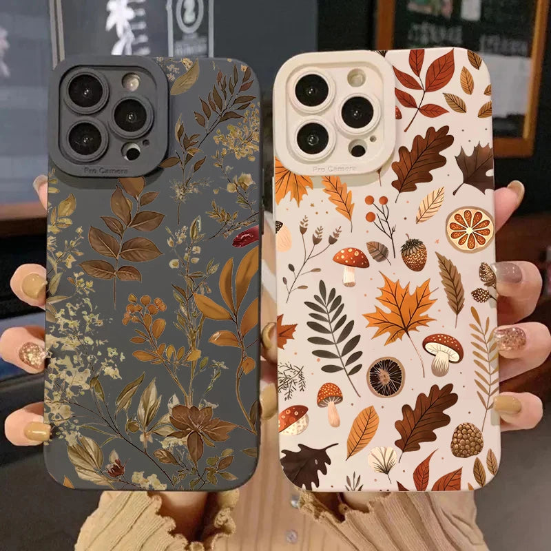 Autumn Leaves Pattern Case for iPhone 17 16 15 14 13 12 Pro Max