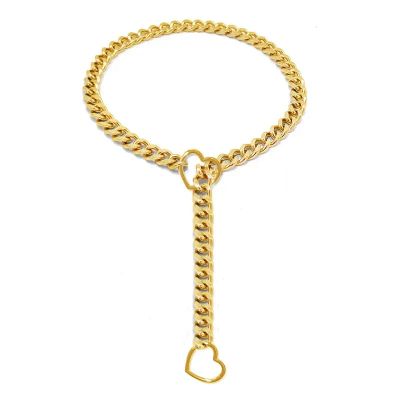 Womens Heart O-Ring Slip Chain Necklace Punk Rock Stainless Steel Cuban Long Necklace Jewelry Adjustable Lariat Y-Necklace Key