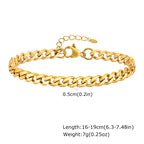 Chunky Bold Toggle Bracelets for Women, Stainless Steel OT Buckle Link Chain Bracelet Gold Plated Tarnish Free
