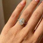 925 Sterling Silver Zircon Gorgeous Shiny Oval Stone Ring Engagement Wedding Luxury Fine Jewellery
