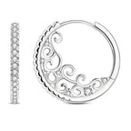 925 Sterling Silver U-shaped Simple Versatile Hoop Earrings Jewellery Gift
