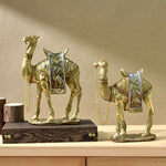 Turkish Resin Golden Camel Sculpture Feng Shui Figurines Home Decoration Accessories