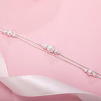 Geometric Beads Chain Bracelet 925 Sterling Silver Men Women Wedding Gift