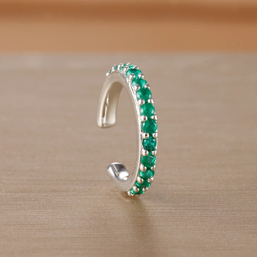 1PC Simple Metal Crystal Ear Cuff Non Piercing Fake Cartilage Clip