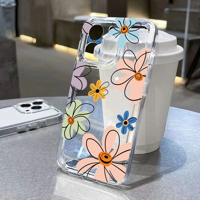 Sunflower Sky Pattern Case for iPhone 16 15 14 13 12 11 Pro Max XR 7 8 Plus