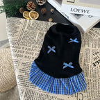 Dog Skirt for Small Dogs, Chic Puppy Dress with Simple Bow, Cute Cat Vest Dress Fashion Pet Clothes for Spring