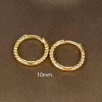 Fashion Zircon Link Chain Cross Hoop Earrings Stainless Steel