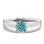 925 Sterling Silver Moissanite Ring for Men and Women, White Gold Plated, Engagement, Wedding Jewelry, Trend Gift, 1 Carat, 2024