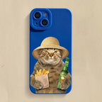 Cute Beer Cat Soft Case for Xiaomi Mi 15 14T 13T Pro Poco F6 F5 X5