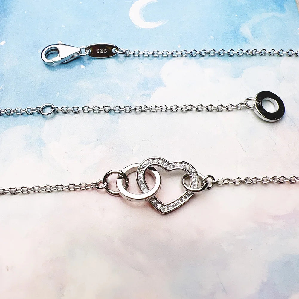 Timeless Love Heart Necklace 925 Sterling Silver Romantic Jewellery Gift