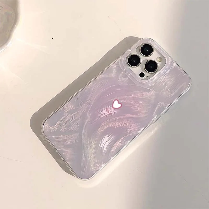 Simple Gradient Pink Heart Case for Samsung Galaxy S25 S24 S23 S22 Ultra FE