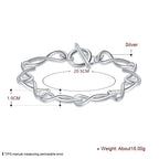 Twisted Circle Chain Bracelet 925 Sterling Silver Luxury Fashion Lovers Gift
