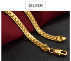 6mm Full Sideways Chain 8/18/20/24 Inch 925 Sterling Silver Men Women Jewelry