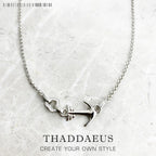 Love Anchor and Heart Necklace 925 Sterling Silver Romantic Jewellery Gift