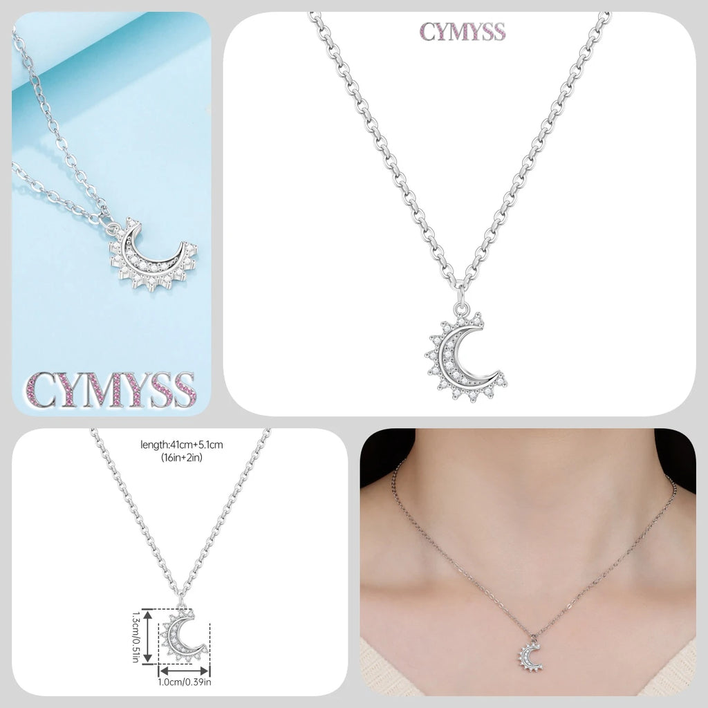 Original 925 Sterling Silver 18K Gold Heart Lock and Key Necklace Y-shaped Chain Necklace For Women Memorial Prayer Jewelry Gift