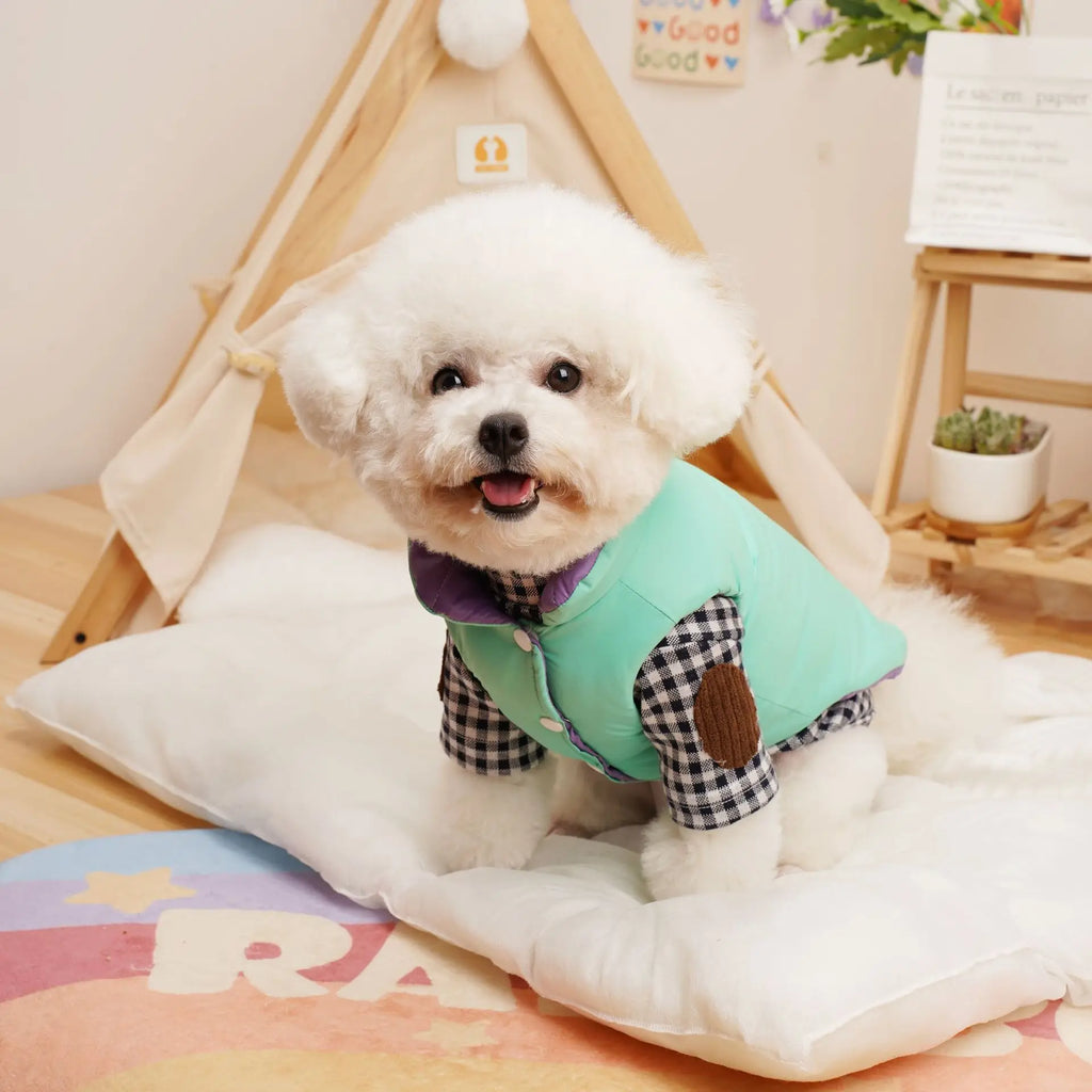 Double Sided Dog Winter Vest Windproof Warm Pet Jacket Puppy Kitten Apparel