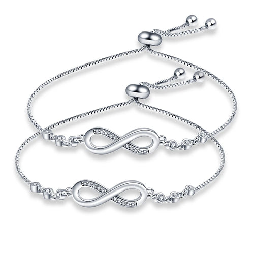 Bracelet Original 925 Silver Lucky Symbol Zircon Bracelet Luxury Jewelry For Woman Romantic Valentine's Day Jewelry Gifts