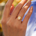 925 Sterling Silver Zircon Fashionable Simple Oval Ring Engagement Wedding Luxury Hot Sales
