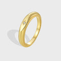 925 Sterling Silver Fashion Wedding North Star Ring Cubiz Zircon Engagement Accessory