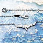 Water Drop Necklace & Earrings Set Ice Crystals 925 Sterling Silver Gift