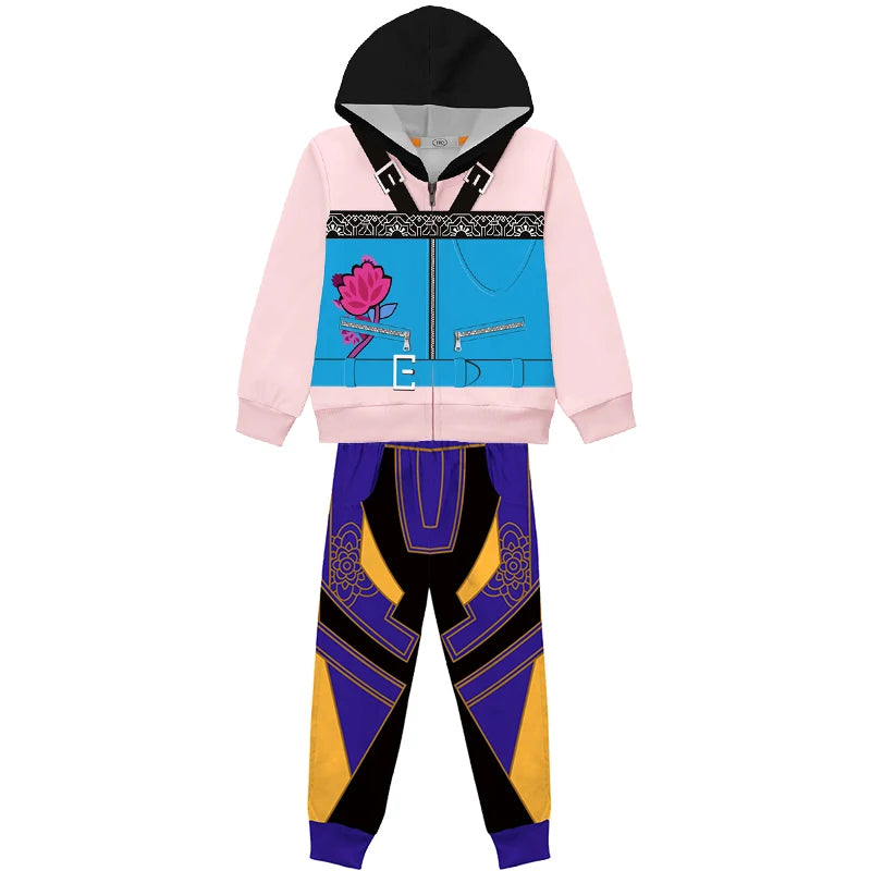 Kids Kpop Demon Hunter Hoodie and Pants Set Fashion Girls Casual Clothing
