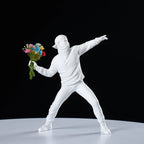 Sculpture Collection Flower Thrower Statue Pop Art Modern Balloon Girl Home Decor