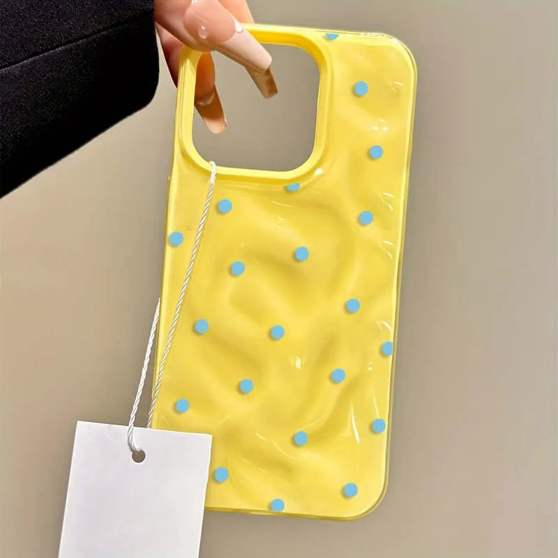 Polka Dots Phone Case for iPhone 17 16 15 14 13 12 11 Pro Max Plus Air Soft