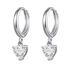 Fashion Stainless Steel Crystal Zircon Drop Earrings Punk Wedding Gift