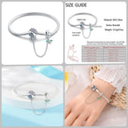 925 Silver 17-20CM Heart Pave Zirconia Original Bracelets Infinity Bracelet Fit DIY Charms Bead Birthday Jewelry Gifts Hot Sale