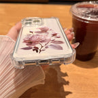 Flower Silicone Case for iPhone 17 16 15 14 13 12 Pro Max Plus Clear