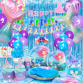 202pc Mermaid Party Decorations & Tableware Set Serves 16 - Ship from UK