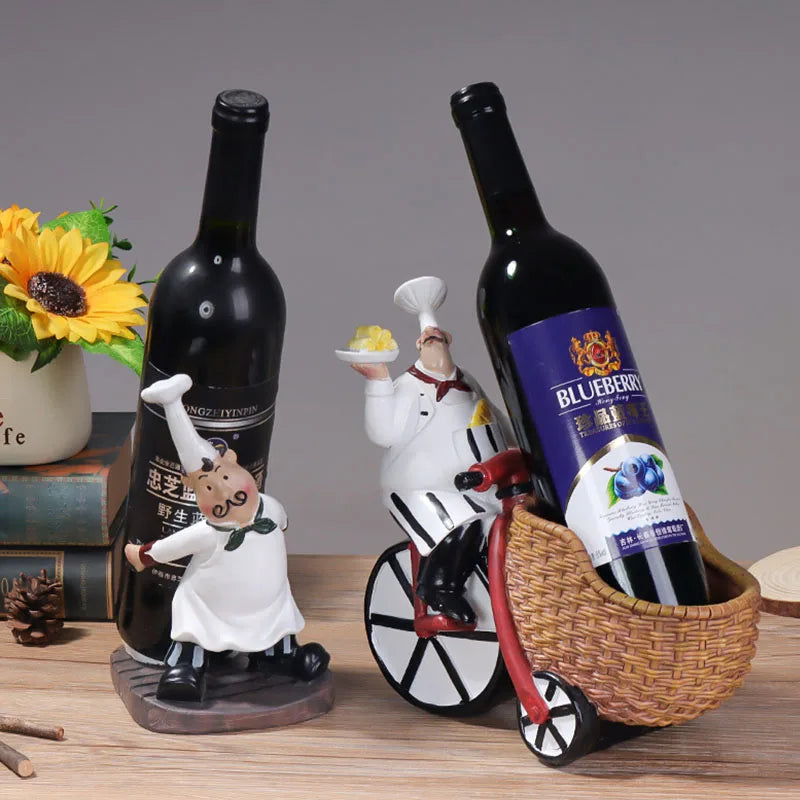 Chef Figure Collections Paper Holder Sculpture Dinner Table Kitchen Decoration