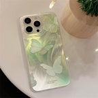Green Gradient Butterfly Case for Samsung A55 A35 A15 S24 S23 Ultra S22 FE