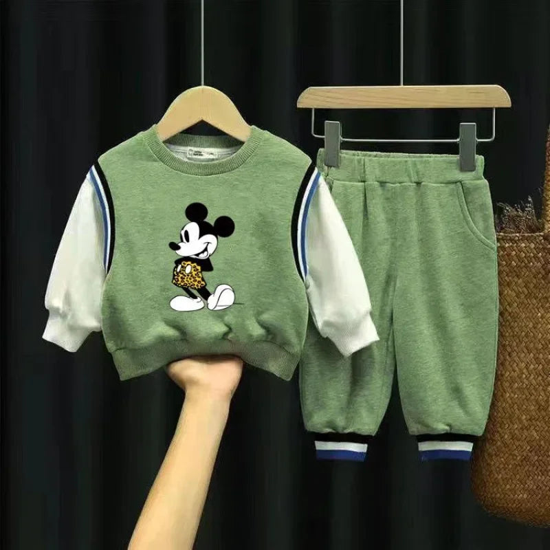 Disney Mickey Mouse Boys Autumn Clothing Set Sweatshirt and Joggers