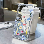 Flower Pattern Clear Case for Redmi 14C 13 12C Note 14 13 12 11 Pro Plus