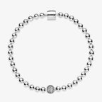 New 925 Silver Sparkling Heart to Heart Double Loop Leather Rope Weaving Bracelet Fashion DIY Charm Exquisite Jewelry Gift