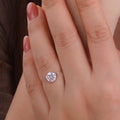 1-3CT D Color Moissanite Transparent Fishing Line Ring S925 Silver Round Lab Diamond Certified