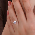 1-3CT D Color Moissanite Transparent Fishing Line Ring S925 Silver Round Lab Diamond Certified