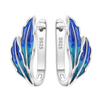 925 Sterling Silver Green Bell Orchid Ear Studs Hoop Earrings Trendy Gift