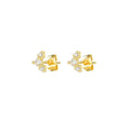 Vintage Stainless Steel Zirconia Sun Star Dangle Earrings Punk Rock