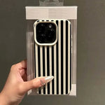 Minimalist Striped Case for iPhone 17 16 15 14 13 12 Pro Max Plus