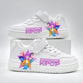 K-pop Boys and Girls White Fashion Trainers Anti-slip Outdoor Sport Shoes