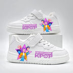 K-pop Boys and Girls White Fashion Trainers Anti-slip Outdoor Sport Shoes