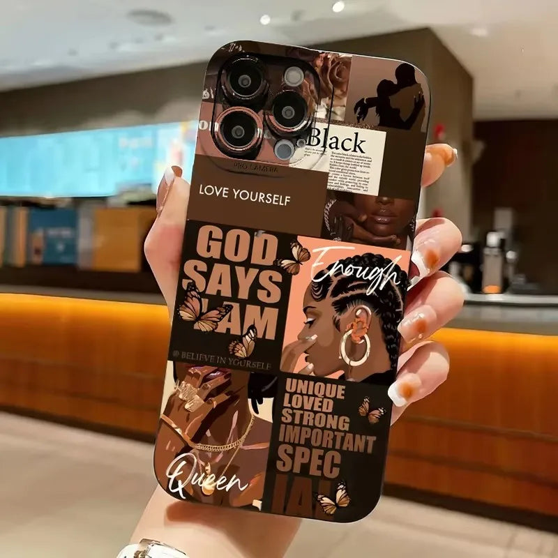 Leopard Print Slogan Case for iPhone 16 15 14 13 12 11 Pro Max